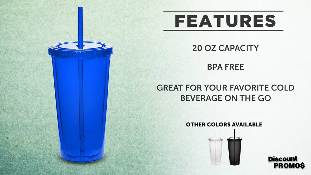 20 oz Set of 10 BPA Free Acrylic Tumblers C280193