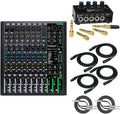 12-Channel Mixer with Headphone Amp, 4 XLR Cables, and 2 Breakout Cables G8943