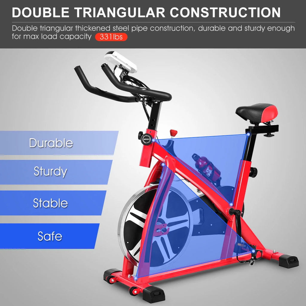Adjustable Exercise Bike with 18lb Flywheel V409439