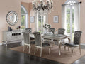 7pc Dining Set Table & 6 Tufted Cushion Chairs F384673