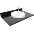 37 inch Black Granite Top with Round Sink S411811