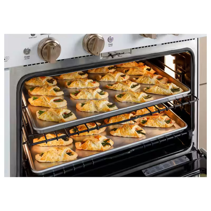 8.25 cu. ft. Smart Double Oven Dual Fuel Range with Self-Cleaning Convection Oven in Stainless Steel S4223