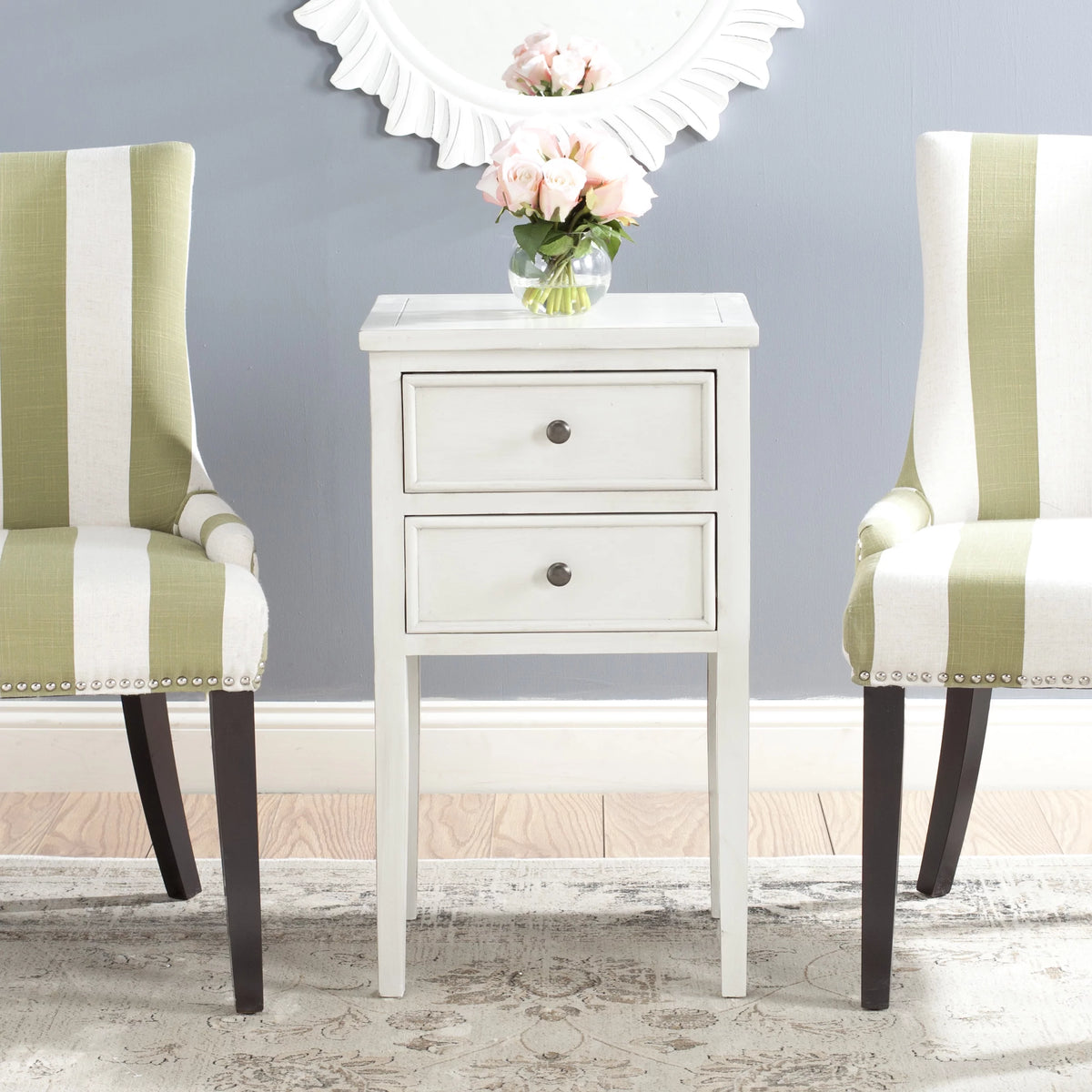 White 2 Drawer Nightstand N459885