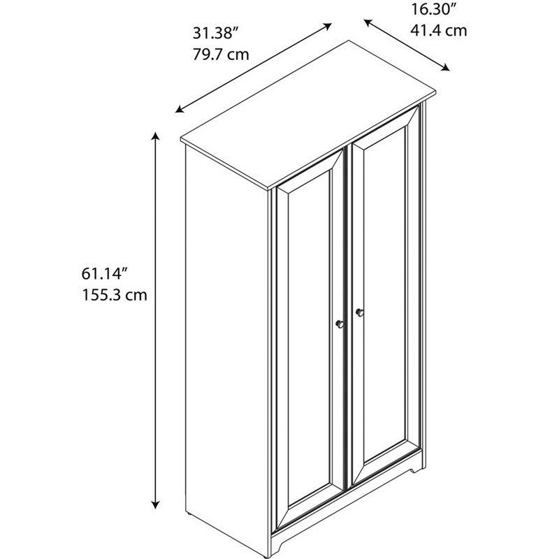 2 Door Storage Cabinet in Espresso Oak W17897