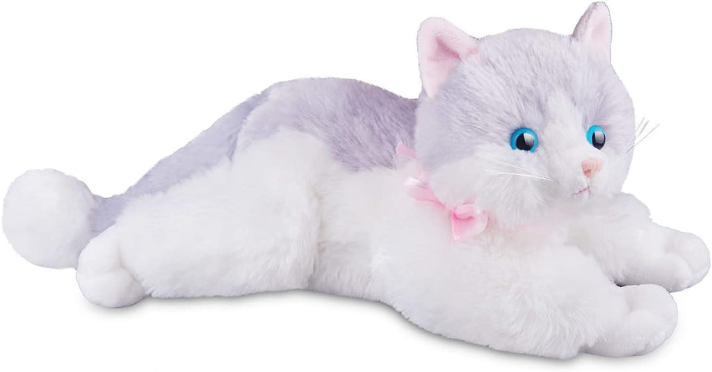 White 3 Pcs Mini Plush Cat Toy Set C9947