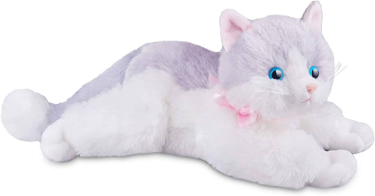 White 3 Pcs Mini Plush Cat Toy Set C9947