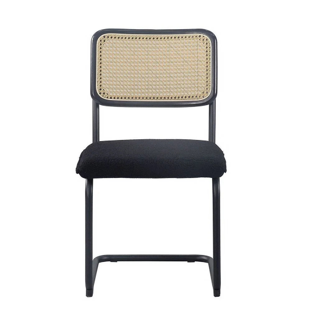 Set of 2 Teddy Velvet Dining Chairs with Metal Legs C9832