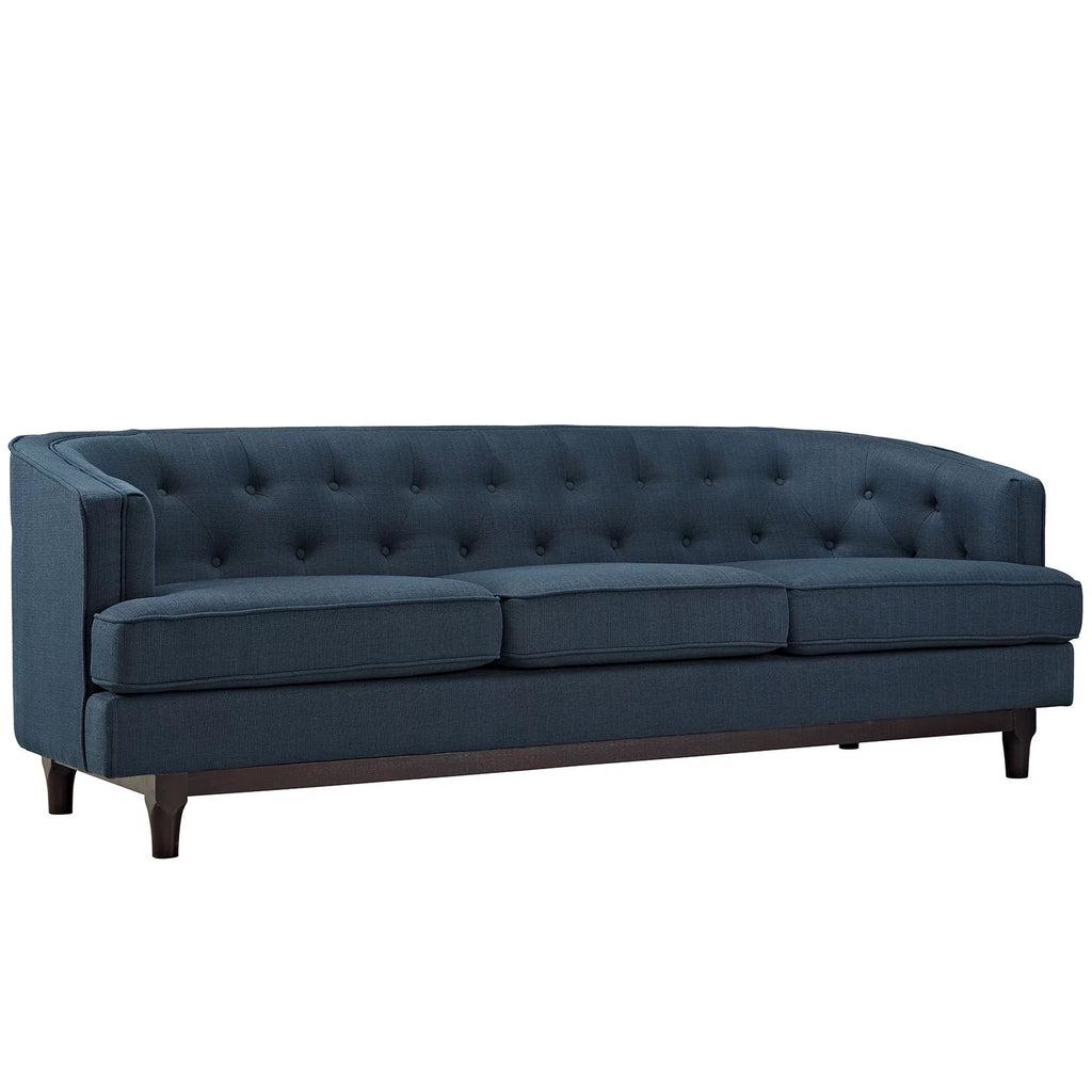 Navy Blue Fabric Sofa B59437