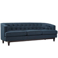 Navy Blue Fabric Sofa B59437