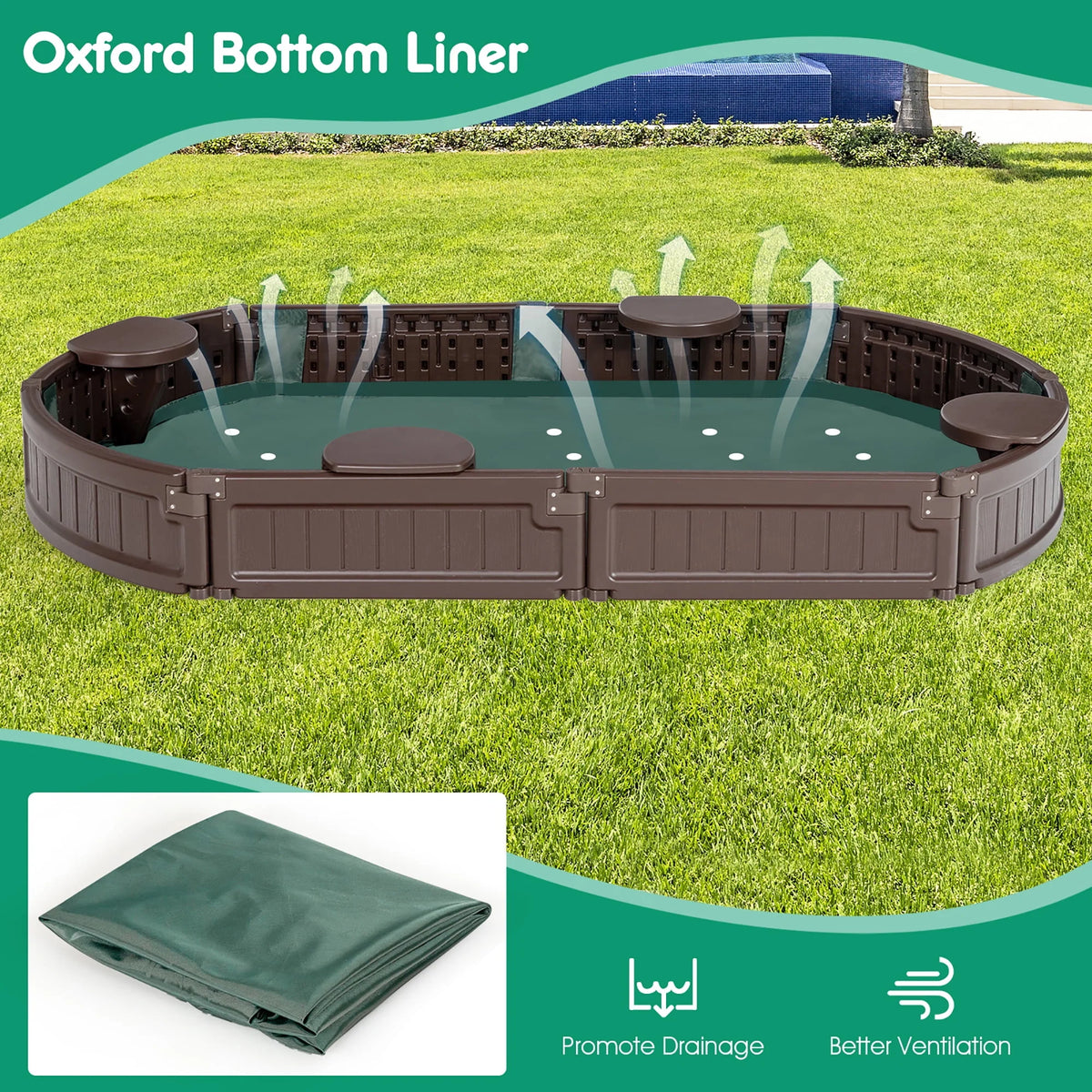 Wooden Sandbox with Cover J10865