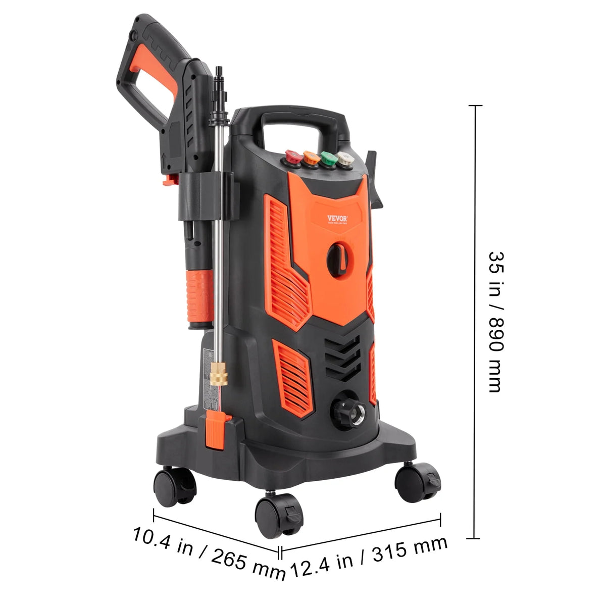 Electric Pressure Washer 2300 PSI 1.9 GPM Cold Water Wheeled J91784