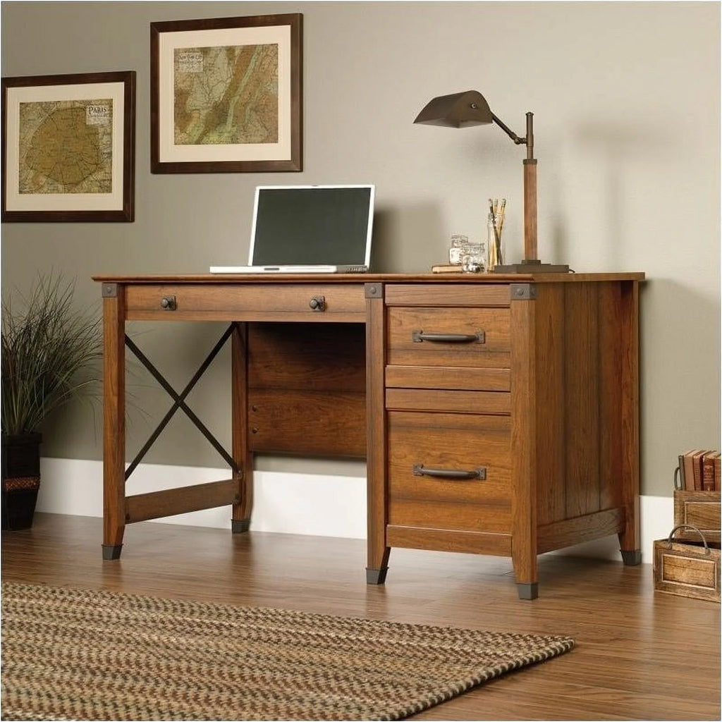 Rustic Engineered Wood Computer Desk A7098
