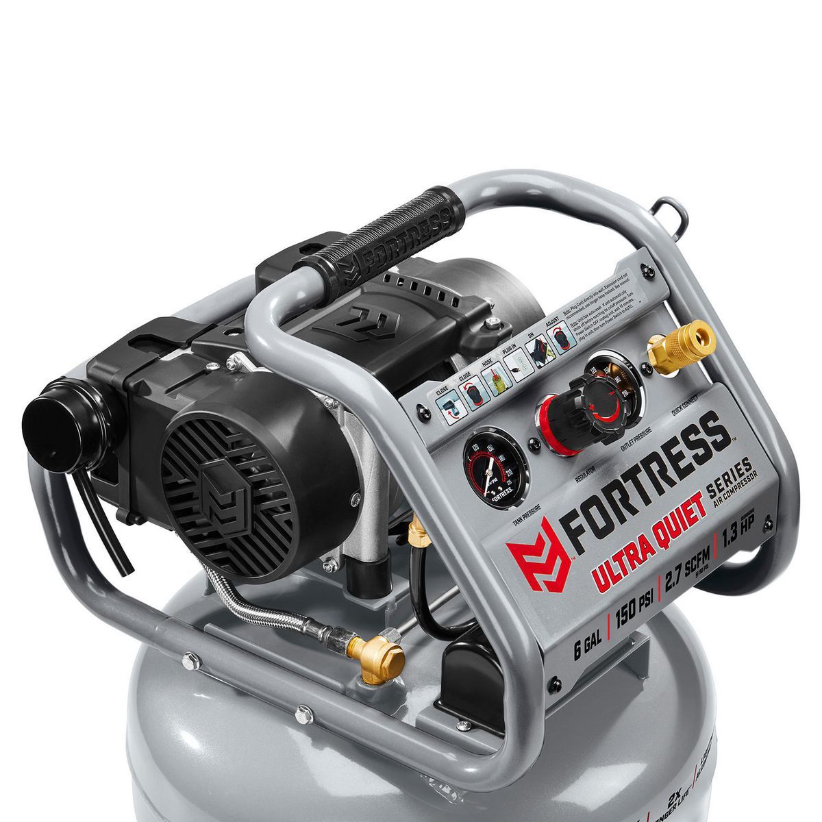 6 Gallon 150 PSI Oil-Free Pancake Air Compressor Q7555