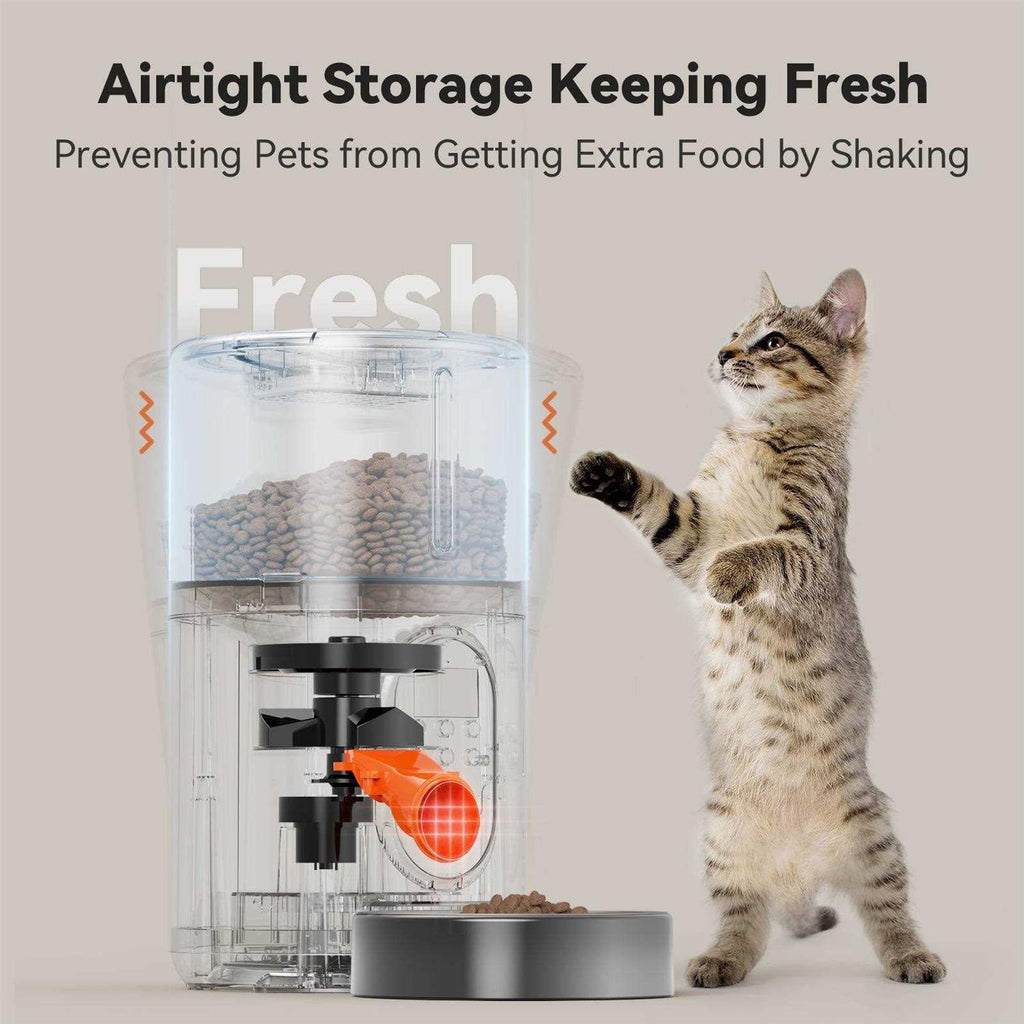 Automatic Dog and Cat Food Dispenser with Stainless Steel Bowl W3581