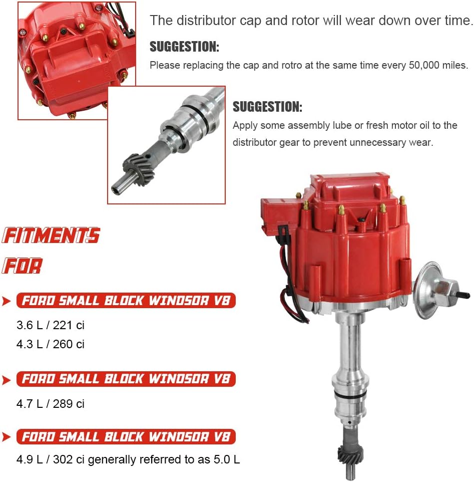 Ignition Distributor with Red Cap Pack of 2 F94531