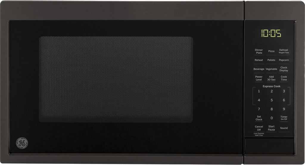 0.9 Cu Ft 900 Watts Black Stainless Steel Microwave Oven L758449