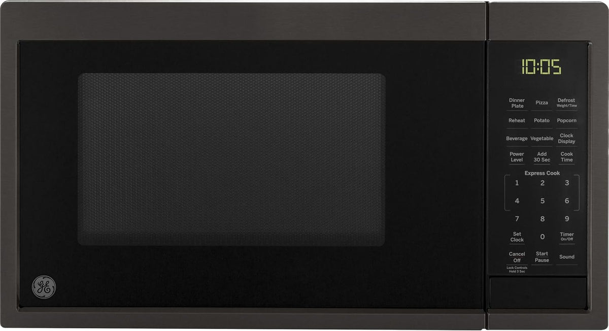 0.9 Cu Ft 900 Watts Black Stainless Steel Microwave Oven L758449
