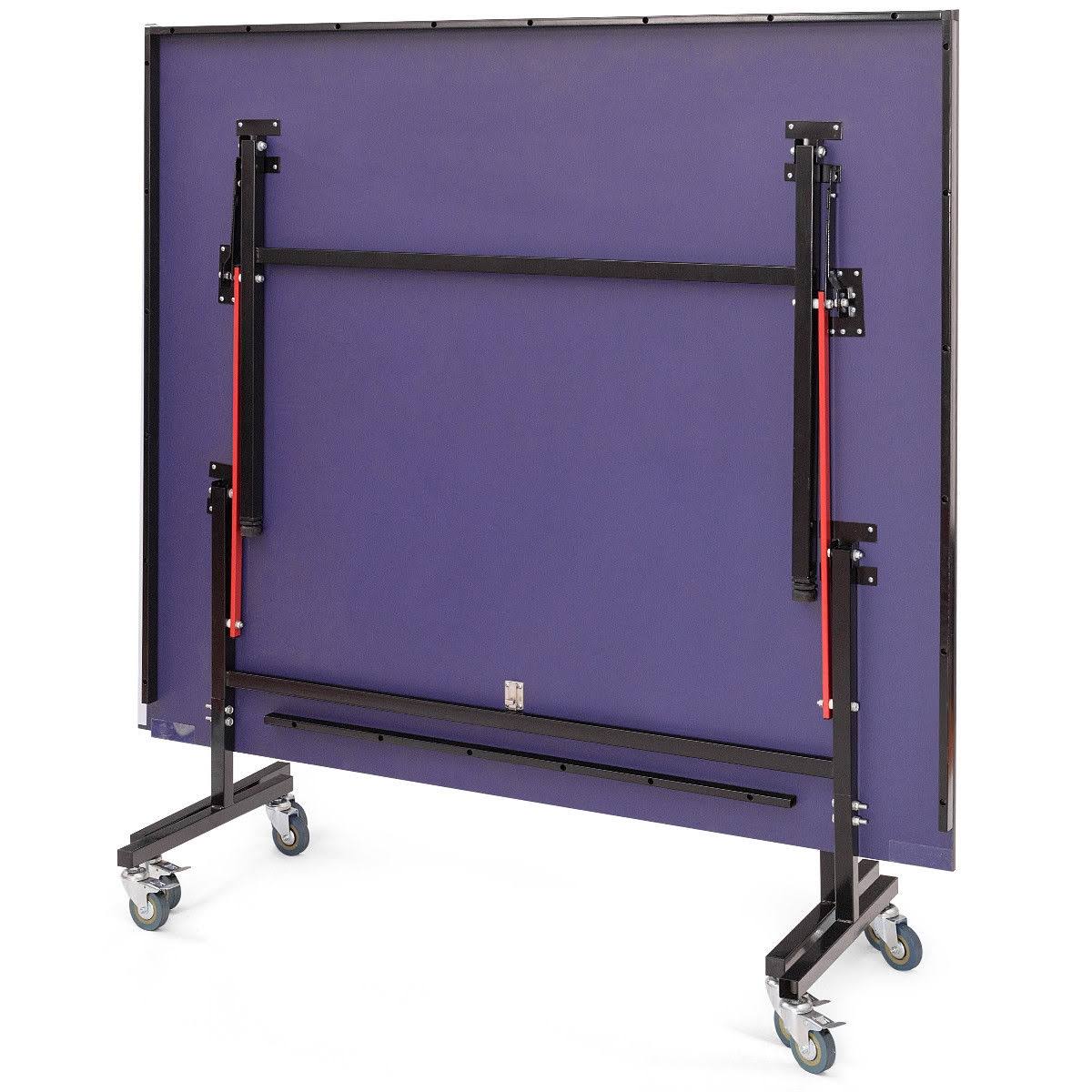 Foldable Table Tennis Table with Locking Casters W7571