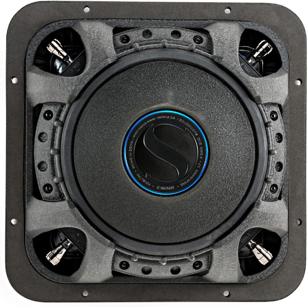 10 Square Dual 2 Ohm Car Subwoofer H14657