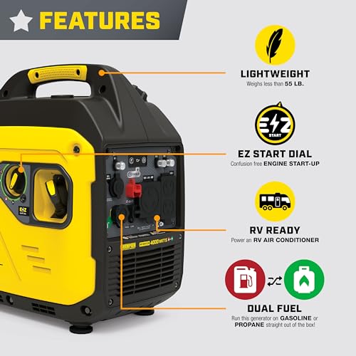 4000-Watt Dual Fuel Portable Inverter Generator R661511