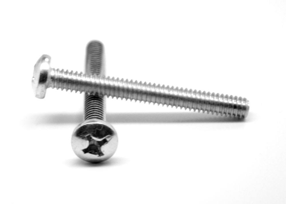 M8 x 1.25 x 60 mm Phillips Pan Head Machine Screw Zinc Plated Pk 100 G117513