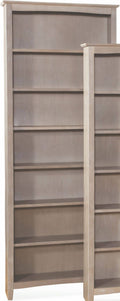 Taupe Gray 84x22 Shaker Bookcase Z69025