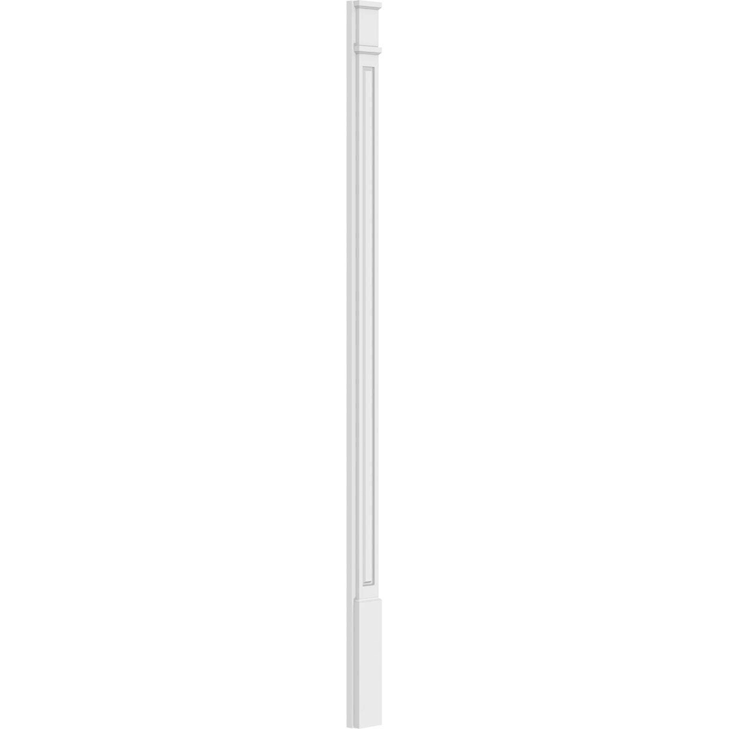 10x108 Raised Panel PVC Pilaster with Capital & Base (Pair) N70136