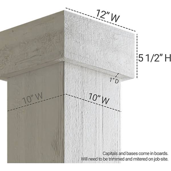 Faux Wood Non-Tapered Square Column Wrap I909903
