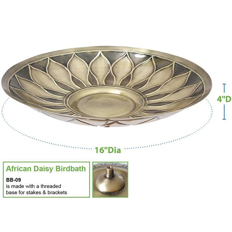 Brass Birdbath with Stake K98513