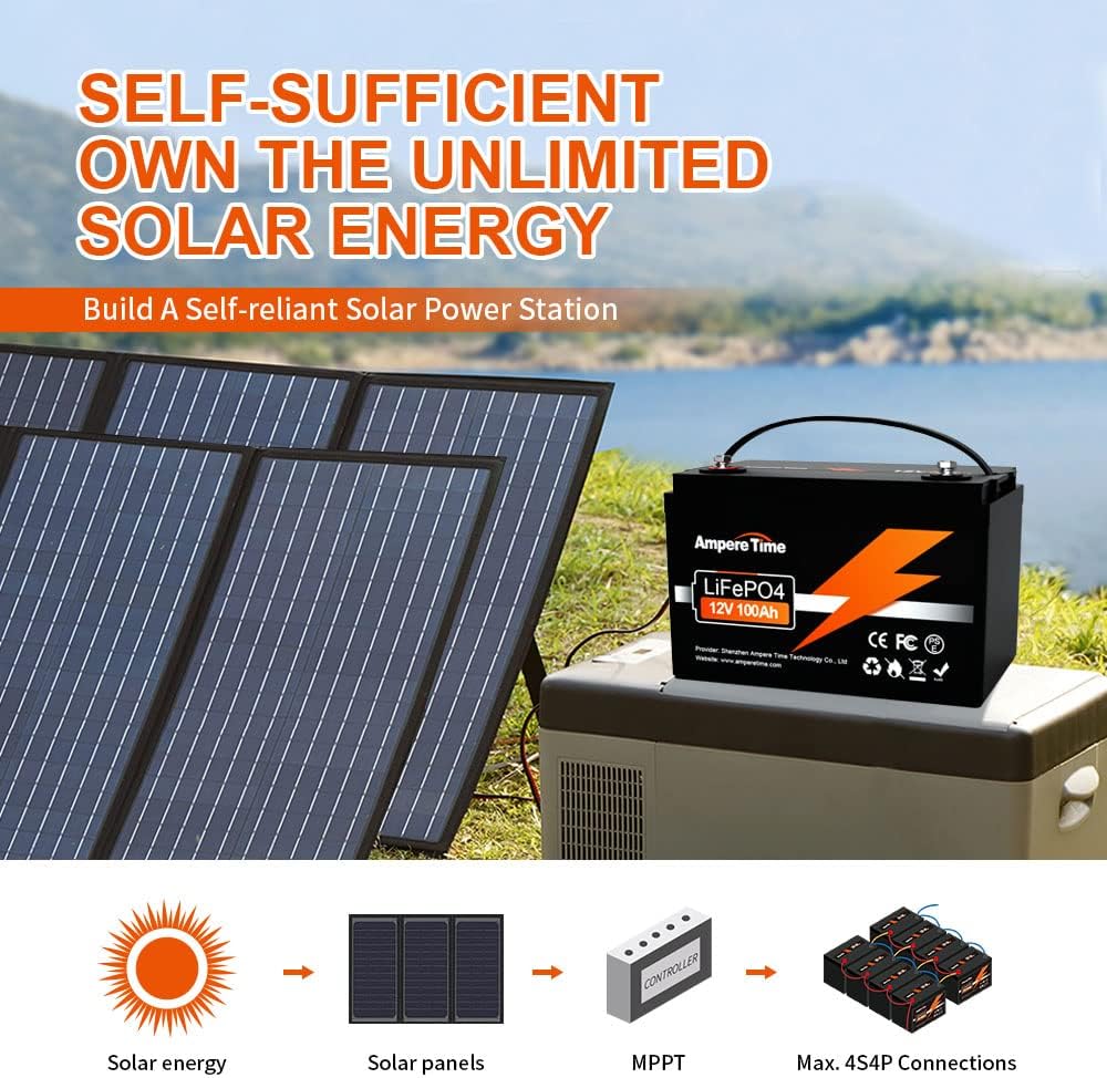 12V 100Ah LiFePO4 Battery with 14.6V 10A Charger R6031