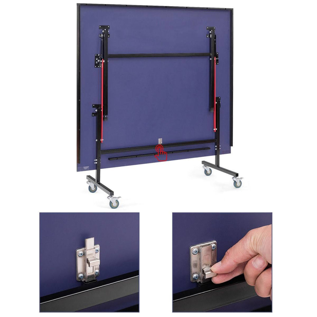 Foldable Table Tennis Table with Locking Casters W7571
