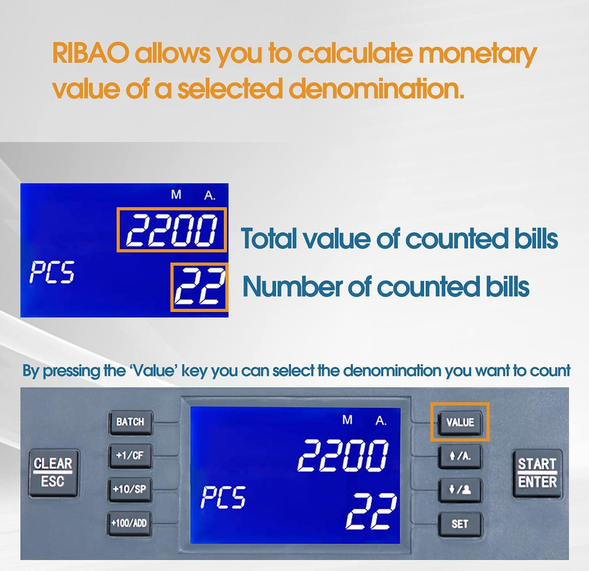 Portable High Speed Bill Counter Money Counting Machine M856