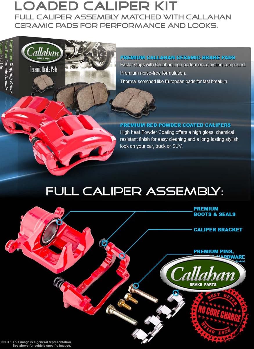 Loaded Caliper Assembly Set + Ceramic Brake Pads Z192