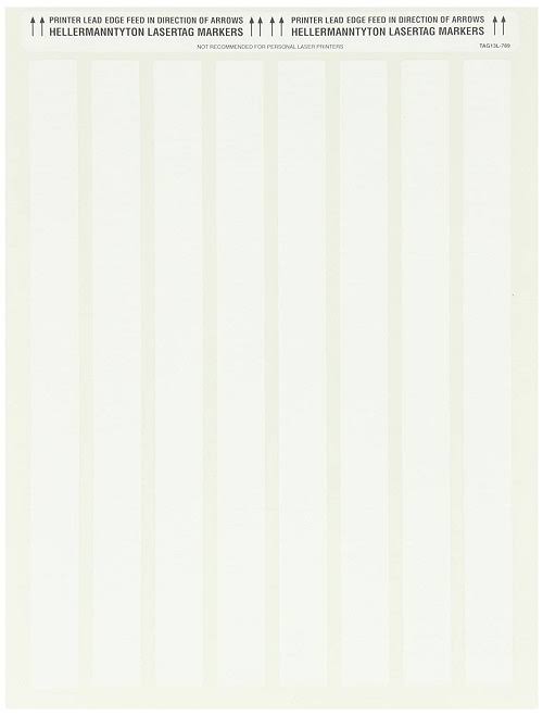 White Polyester Laser Tag Label .75 inch x .25 inch G474280