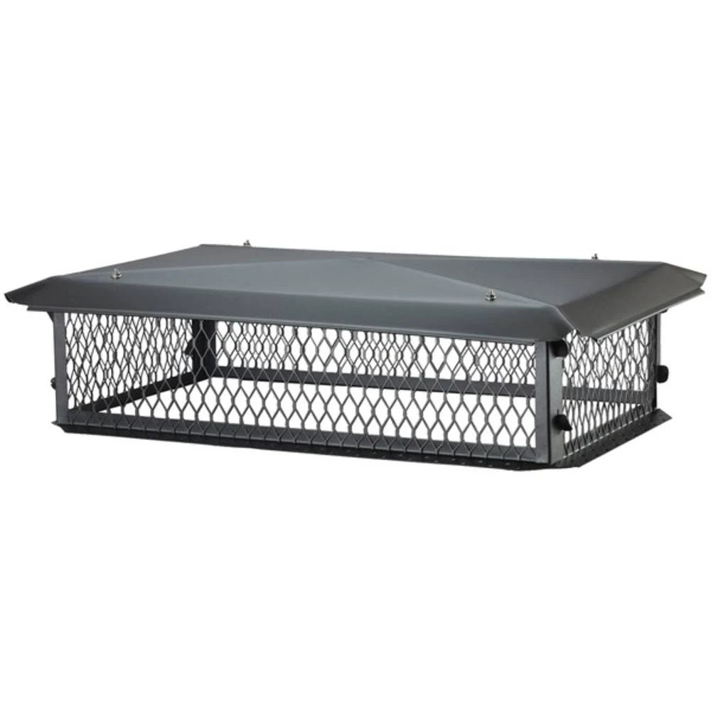 Black Galvanized-Steel Chimney Cap C18574