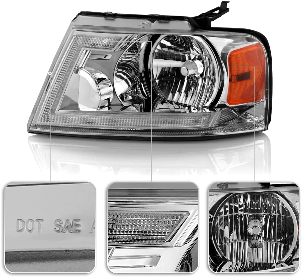 Chrome LED Headlights Pair U91827