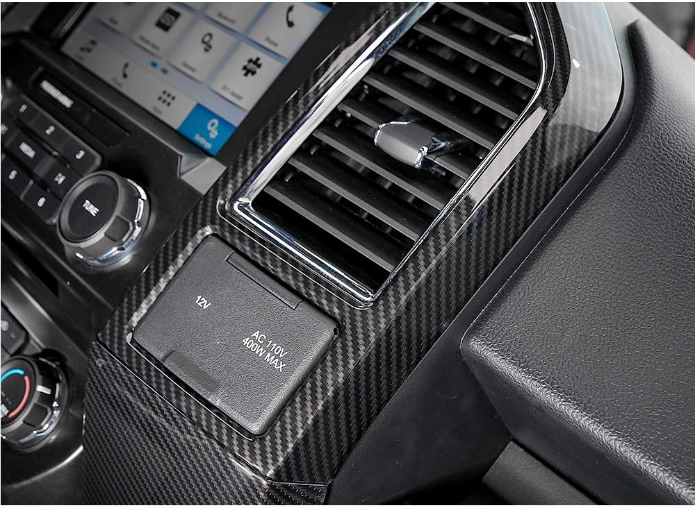 Carbon Fiber Central Console Air Conditioner Panel Trim 5pcs P77376