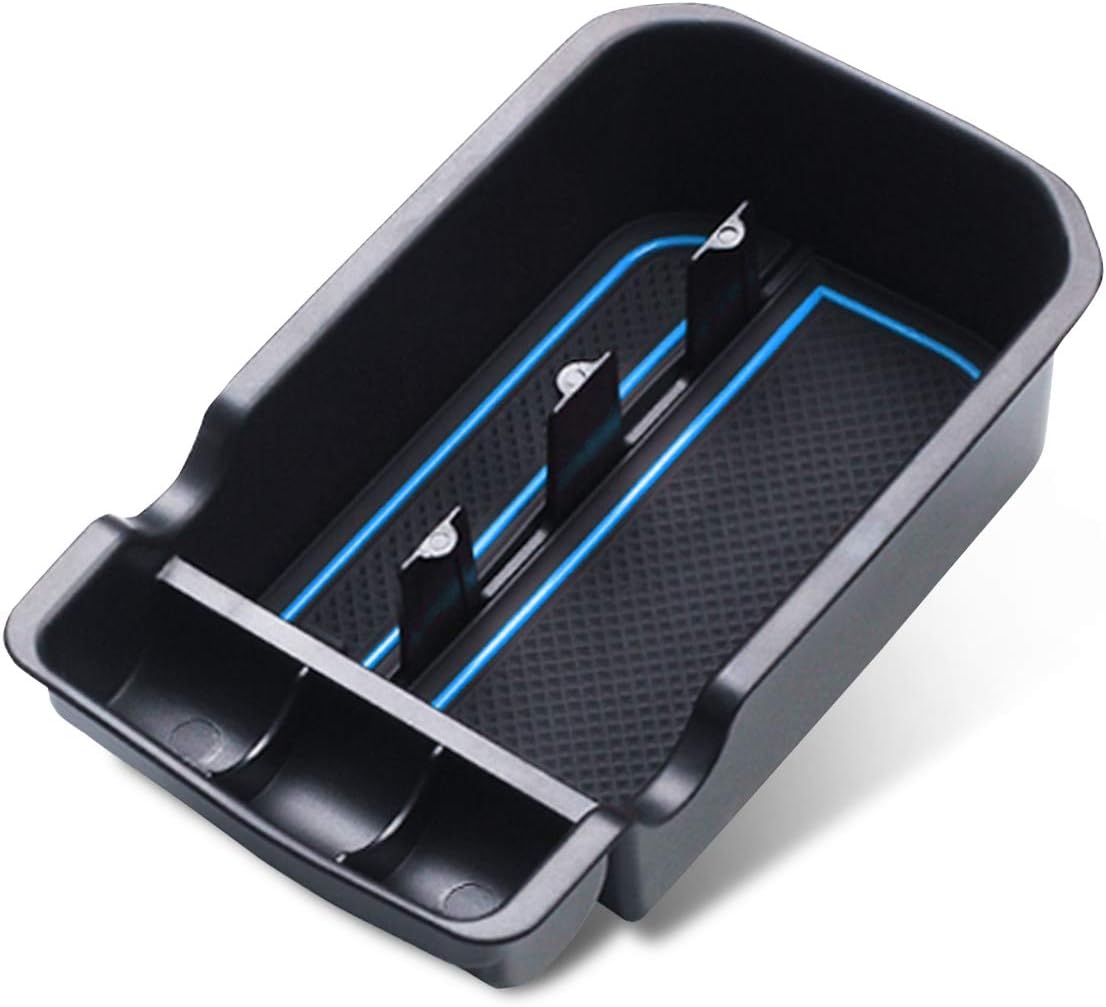 Car Center Console Organizer Armrest Box Storage Tray Red Pack of 2 B62078