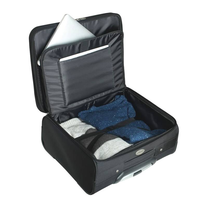 Black 14x22 2-Wheeled Laptop Travel Case G2818