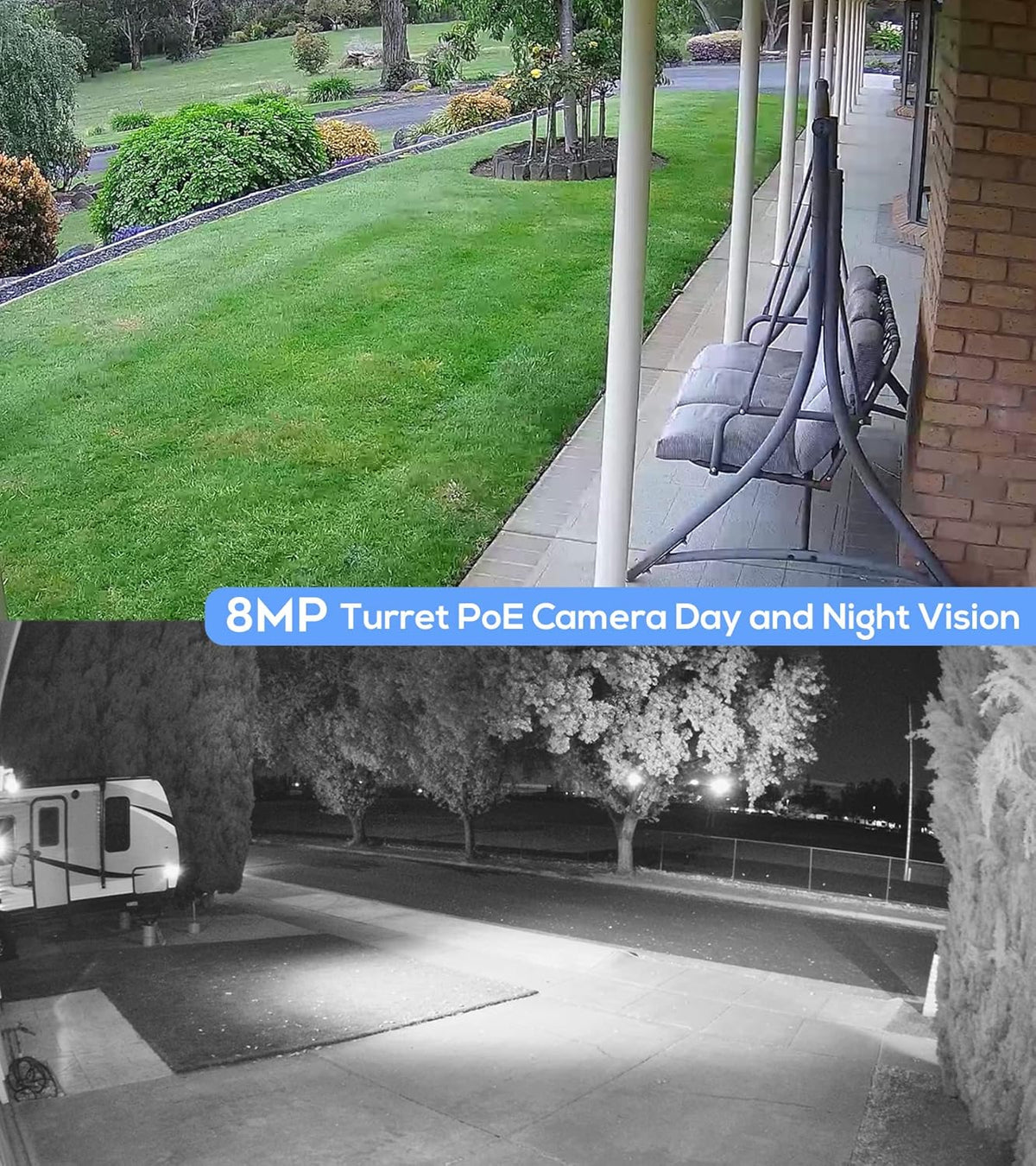 8MP PoE IP Turret Camera with Built-in Mic V78900