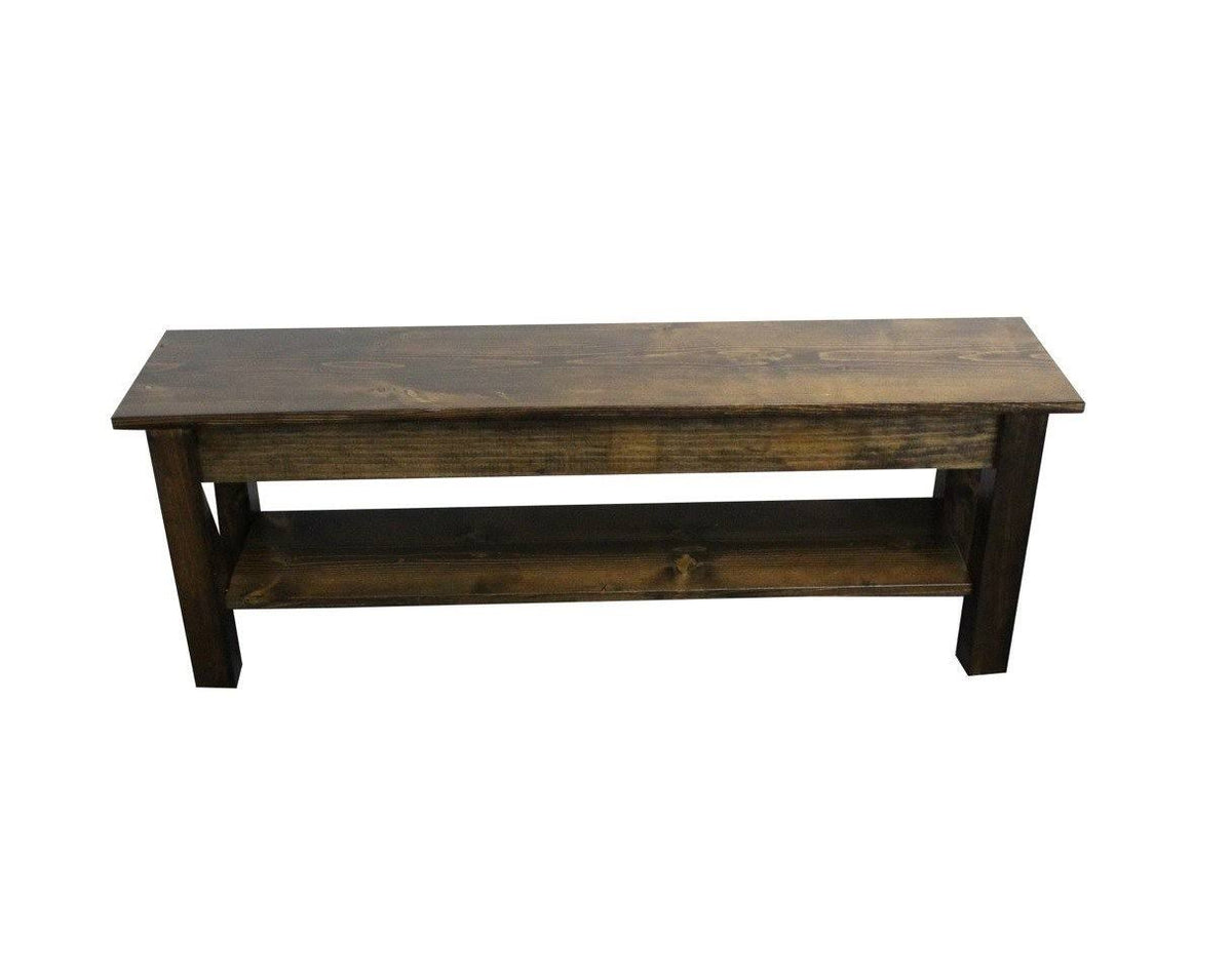 Bench with Shelf 72 Inches R31151