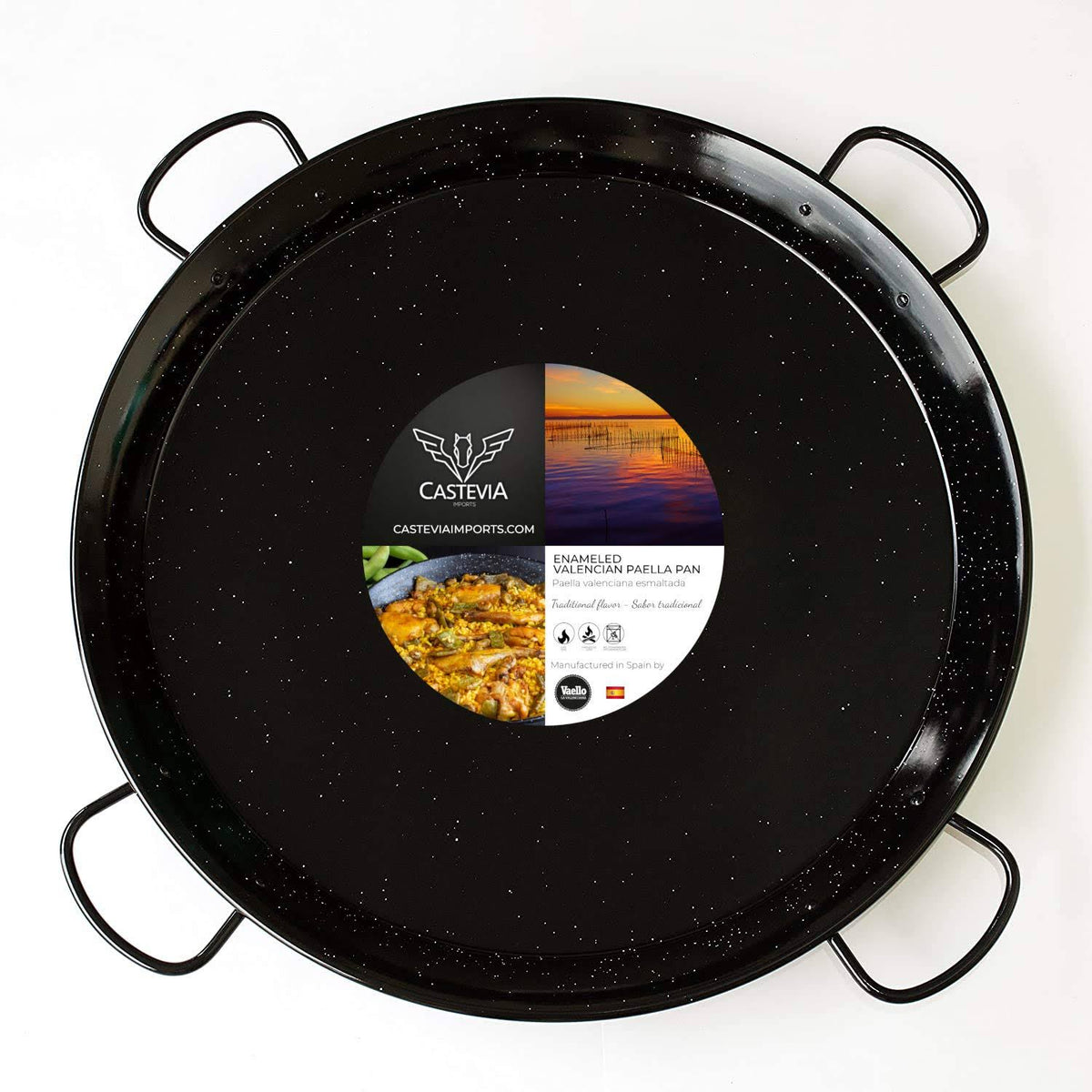 Enamelled Carbon Steel Paella Pan 80 cm O433