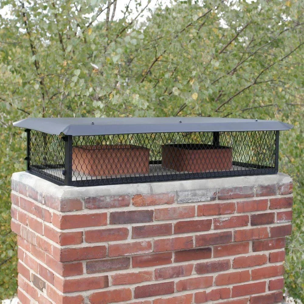 Black Galvanized-Steel Chimney Cap C18574