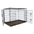 Foldable Double Door Pet Crate with Divider W64196