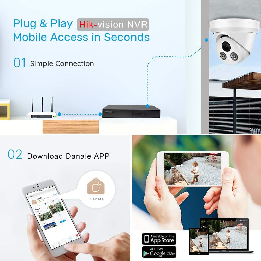 8MP PoE IP Turret Camera with Built-in Mic V78900