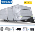 450D Oxford Cloth Travel Trailer RV Cover for 14-16ft Motorhome C605