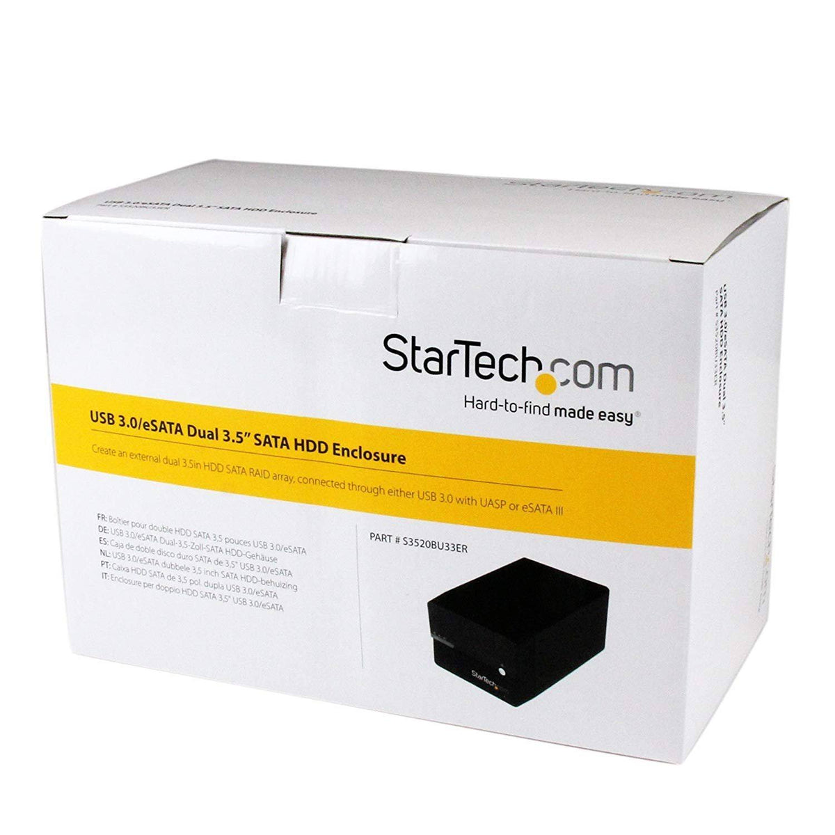 USB 3.0 eSATA Dual-Bay 3.5 SATA III Hard Drive Enclosure V8490