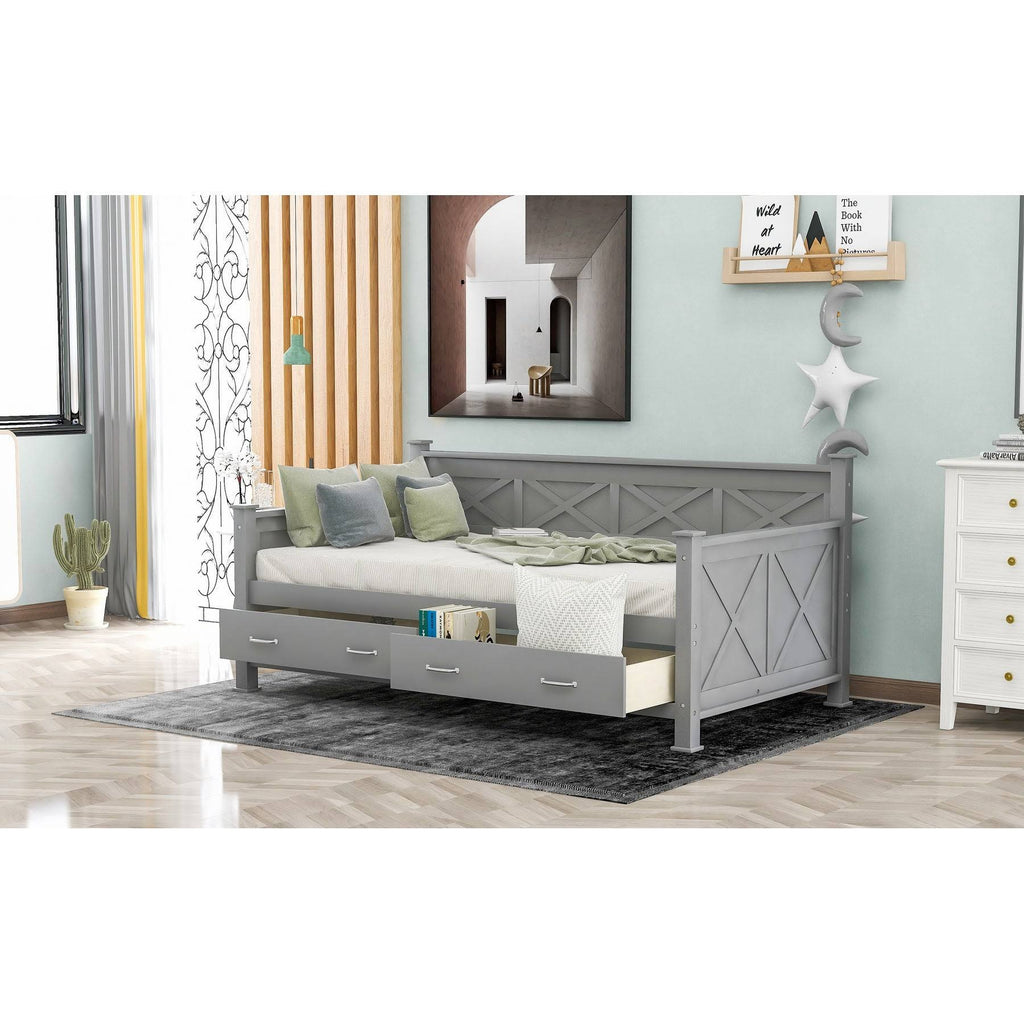 Twin Size Daybed with 2 Drawers E10745