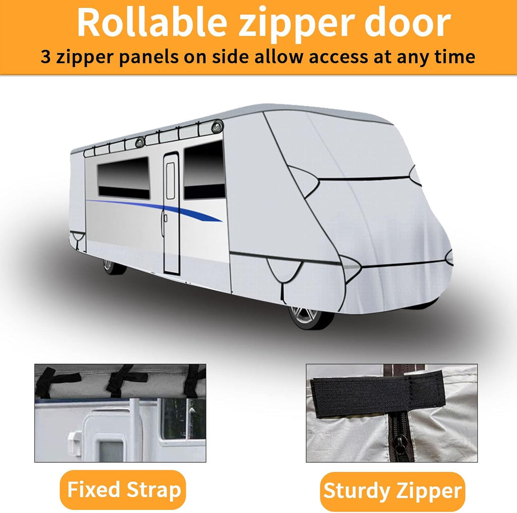450D Oxford Cloth Travel Trailer RV Cover for 14-16ft Motorhome C605