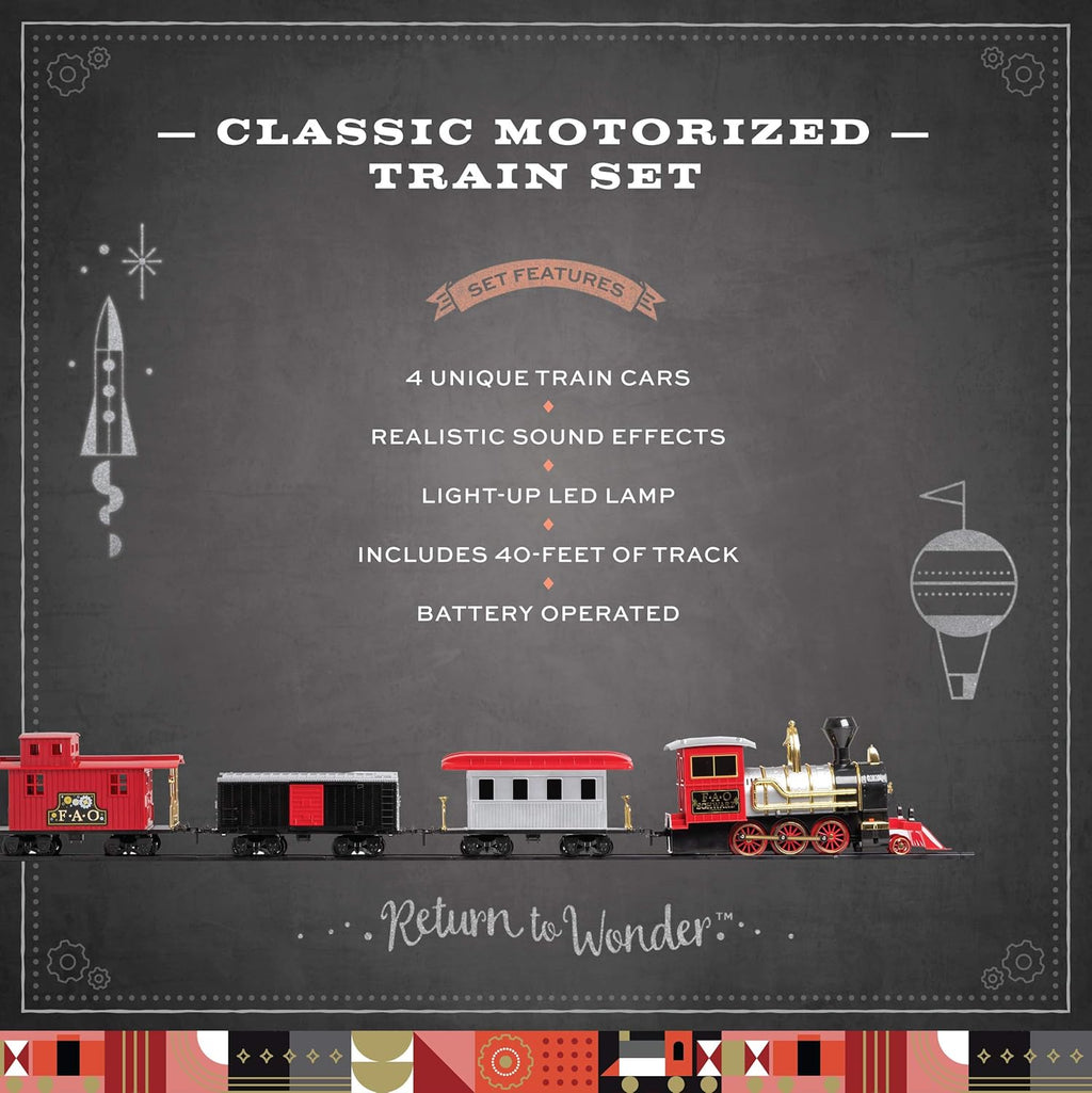 Motorized Train Set 30-Piece with Light-Up LED W964385